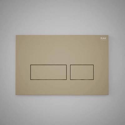 RAK Rectangular Dual Flush Plate - Matt Cappuccino